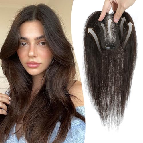 12 Inch Swiss Base Human Hair Toppers Clip in Toppers K8691