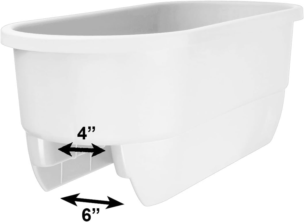 White 24" Dual Deck Railing Planter (Set of 2) O578731