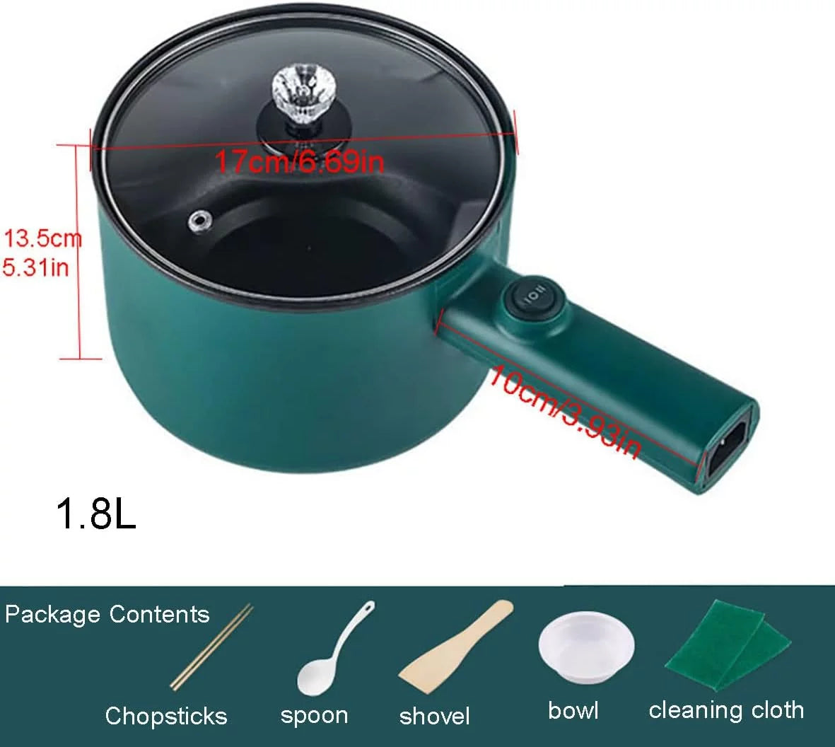 1.8L Non-Stick Electric Hot Pot N412