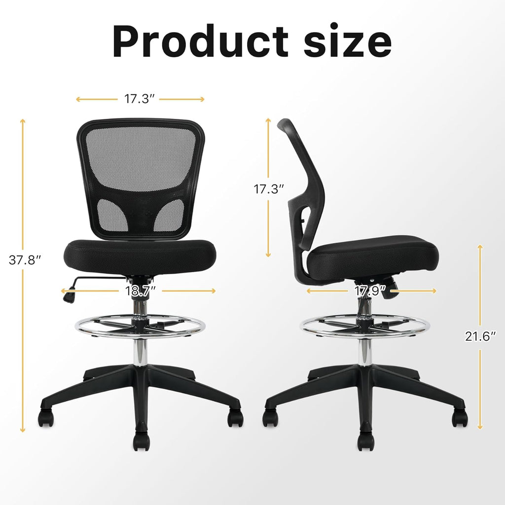 Adjustable Height Drafting Chair with Footrest V11005