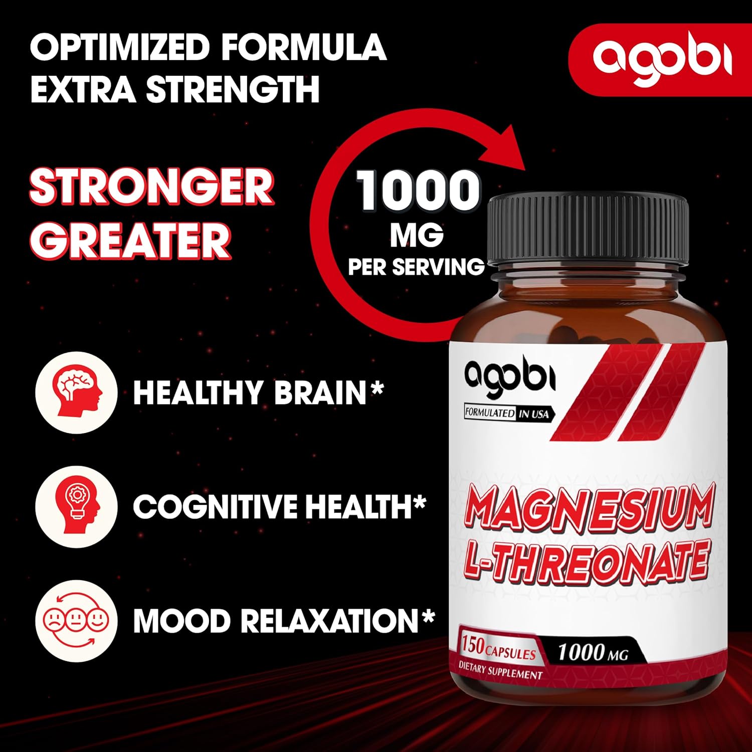 150 Pills Magnesium L-Threonate Supplement L29798