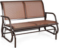Brown Steel 48 Inch 2 Person Swing Glider Chair I324980
