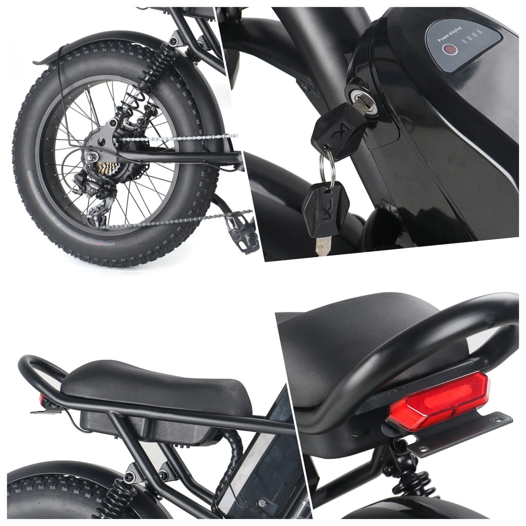 20" x 4.0 Electric Bike with 750W Brushless Motor, 48V 15.6Ah Removable Battery, Shimano 7-Speed Transmission N75239