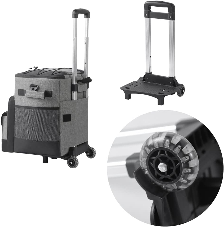 Soft Cooler with Wheels Insulated Portable Rolling Cooler T77078