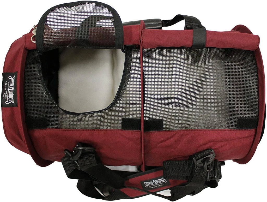 Flexible Height Pet Carrier Large Bordeaux D1181