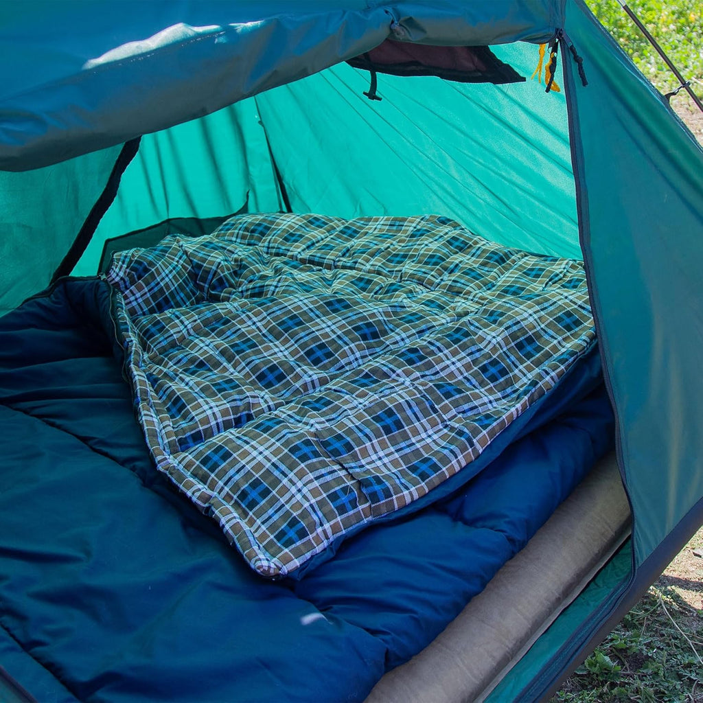 Green 2 Person Tent Cot with Rain Fly and Carry Bag K25145