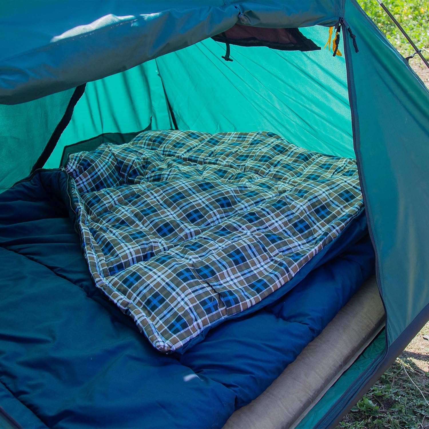 Green 2 Person Tent Cot with Rain Fly and Carry Bag K25145
