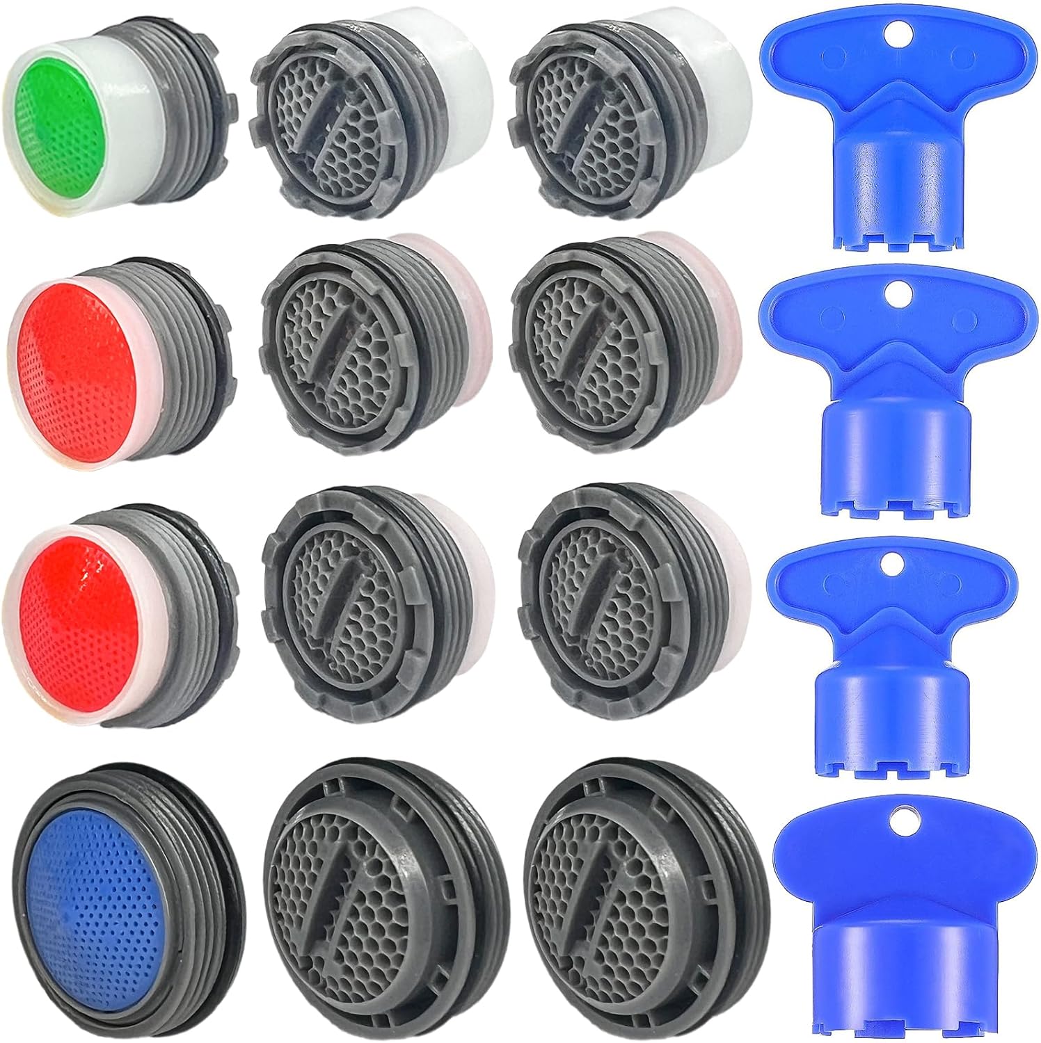 12PCS Faucet Aerator Key Removal Wrench Replacement Inserts G574398