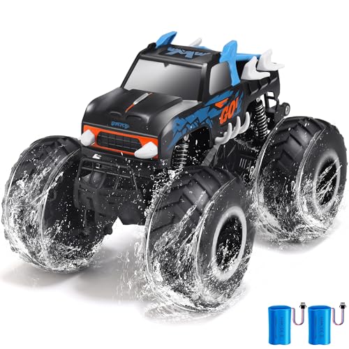 1:16 Waterproof Remote Control Monster Truck Pickup Car 4WD All Terrain Off-Road Toy F230460
