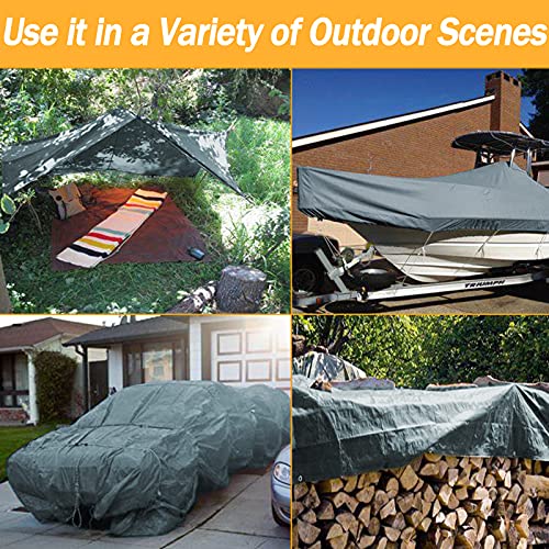Blue 6 Mil Waterproof Poly Tarpaulin with Reinforced Edges O852