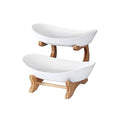 White 3 Tier Bamboo Fruit Basket P54589
