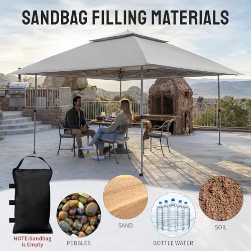 13x13 Grey Pop Up Gazebo with Wheeled Cover Bag A347211