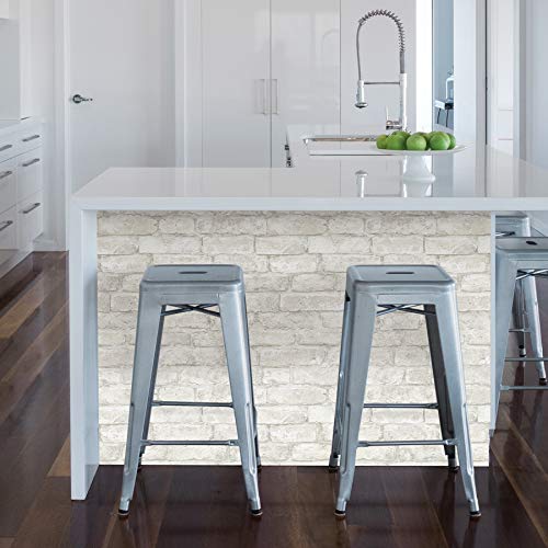 White & Off-White Peel Stick Wallpaper C150
