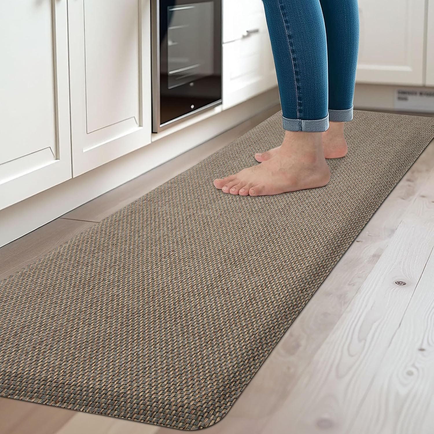 Grey/Green 17.3"x47" Anti-Fatigue Non Slip Kitchen Mat P962067