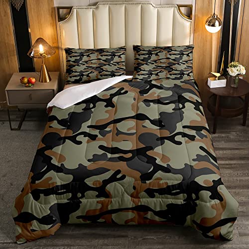 Camouflage Queen Size Comforter Set with Two Pillowcases U513
