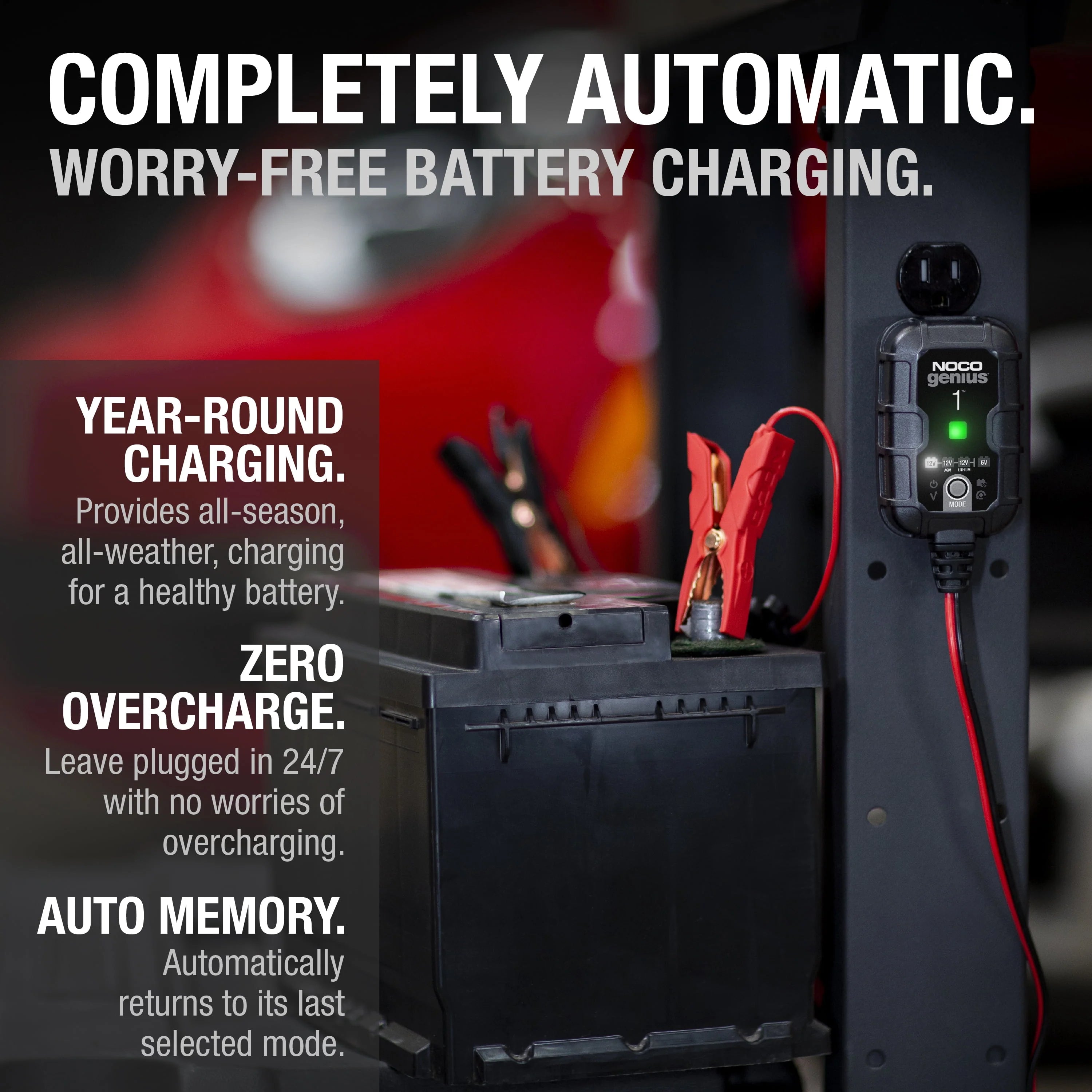 6V/12V 1A Smart Battery Charger and Maintainer I273259