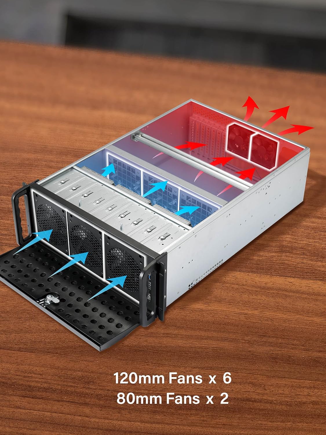 15 Bay 4U Rackmount Server Case with 6x 120mm Fans H873