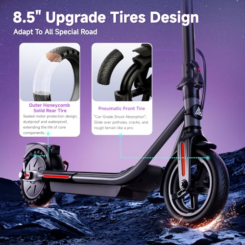 19 Mph 15 Miles Range 8.5" Tire Electric Scooter M774