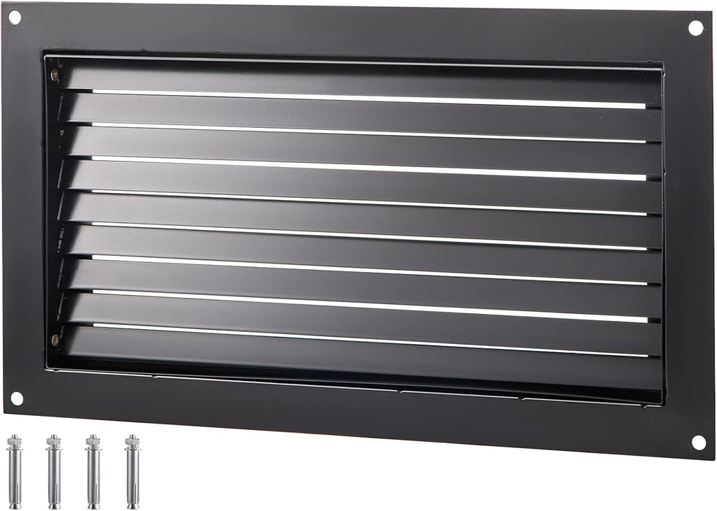 Black 8" x 16" Wall Mounted Flood Vent A118705