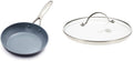 8" Hard Anodized Ceramic Nonstick Frying Pan with Glass Lid V112