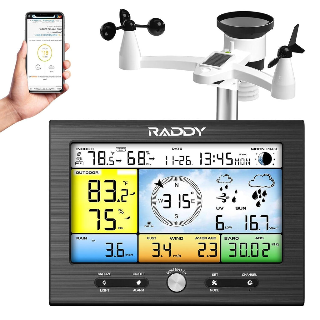 13-in-1 Weather Station with Rain Gauge, Wind Gauge, UV Index L8866
