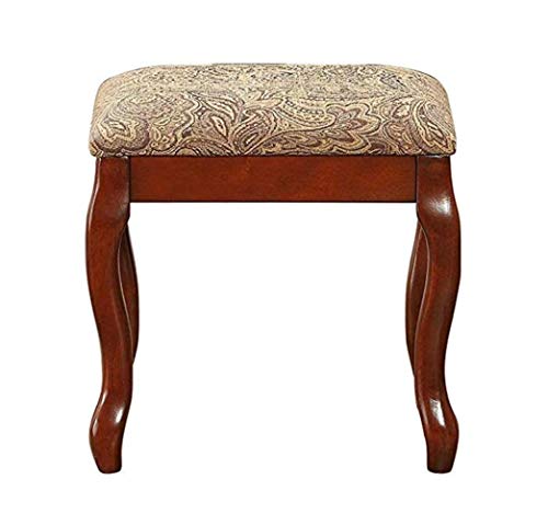Cherry Flip Up Mirror Vanity Set with Stool U65848