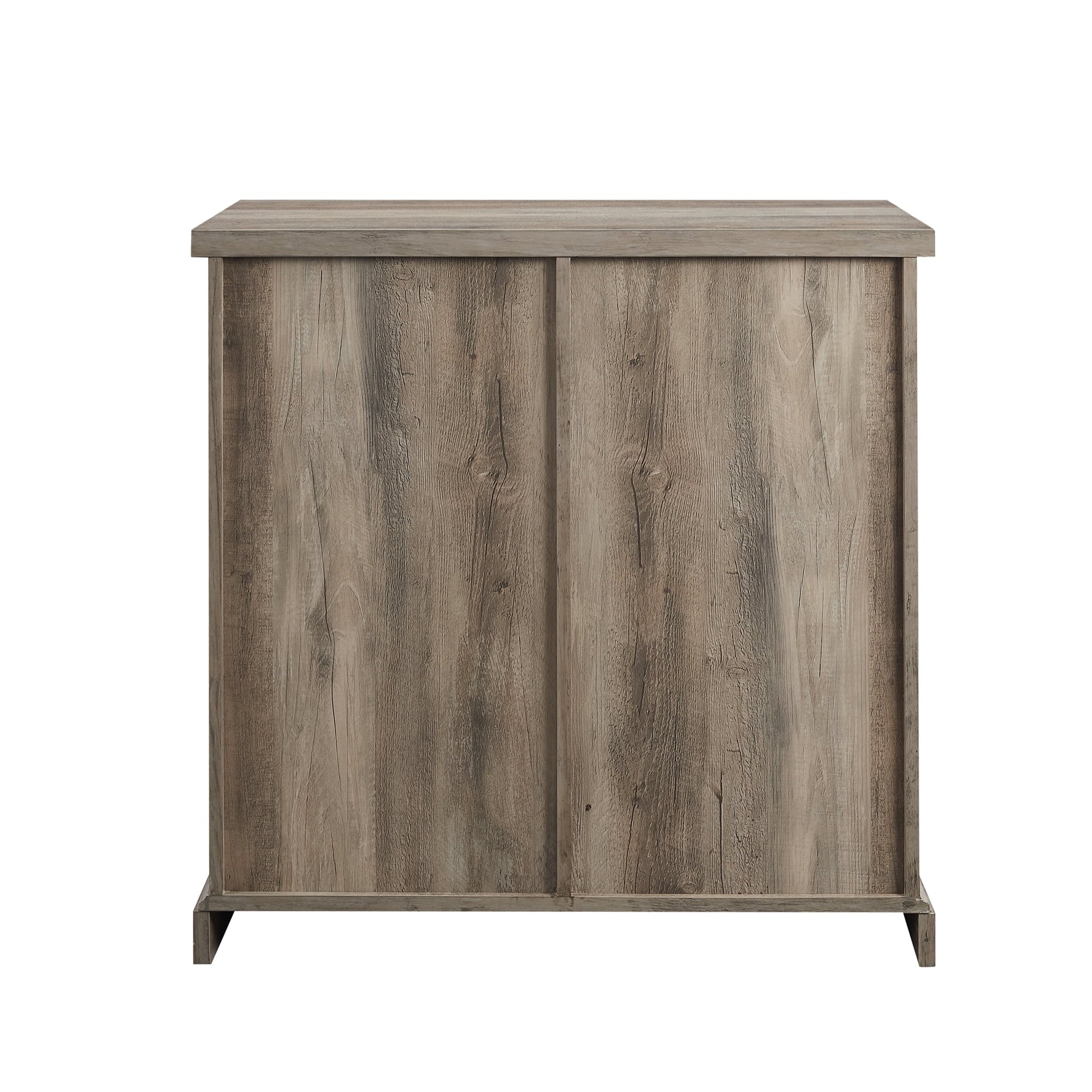 Grey Wash Sliding Barn Door Accent Cabinet D407556