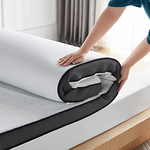 Full 3 Inch Gel Memory Foam Mattress Topper with Removable Washable Cover H781452