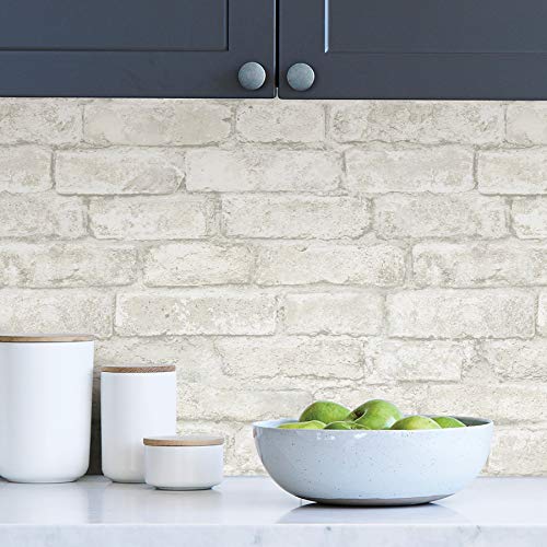White & Off-White Peel Stick Wallpaper C150