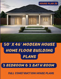 3 Bedroom 2 Bath House Plans with Garage R437