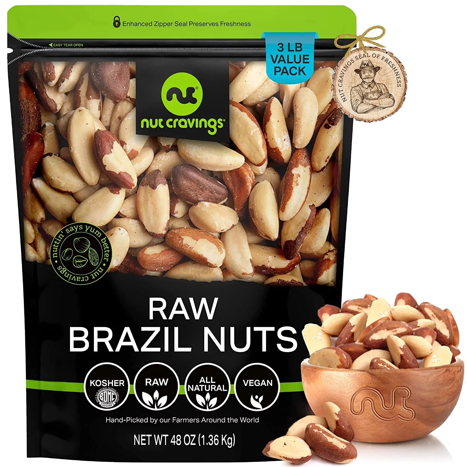 Raw Unsalted Brazil Nuts (48oz - 3 lb) U600044