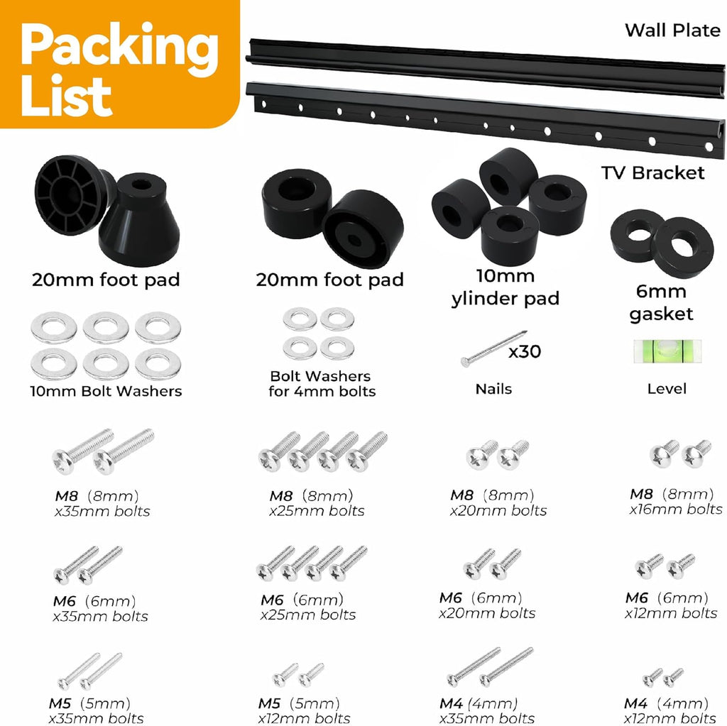 No Stud TV Wall Mount for 32-75 inch Flat Screen TVs N67733