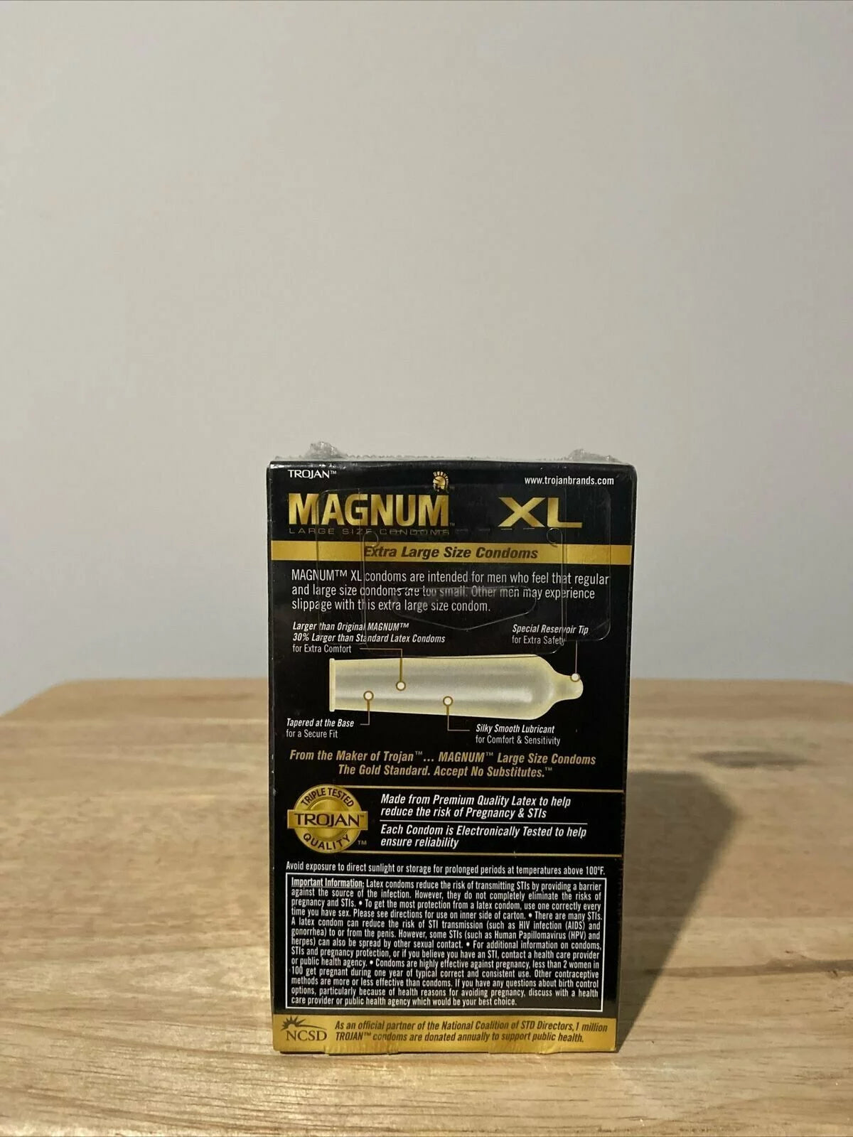 Magnum XL Lubricated Latex Condoms 12 Each (Pack of 3) R8354