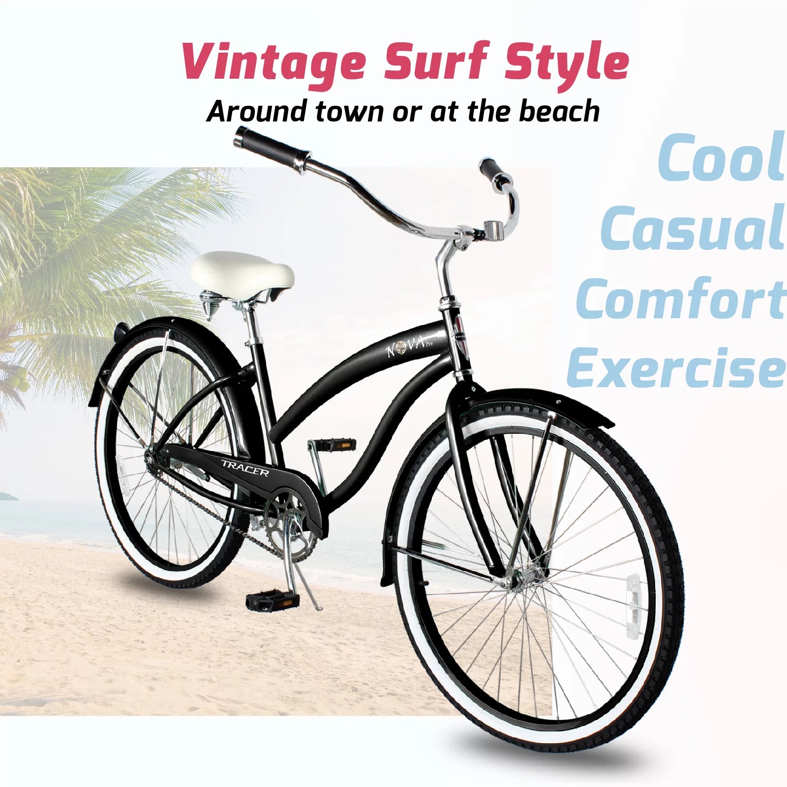 26 Inch 1 Speed Steel Beach Cruiser Bike T525772