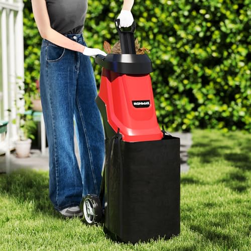 15 Amp Corded Electric Wood Chipper Shredder with Collection Bag H903718