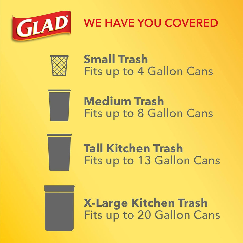 13 Gal Tall Kitchen Drawstring Garbage Bags, 40 Ct N605718