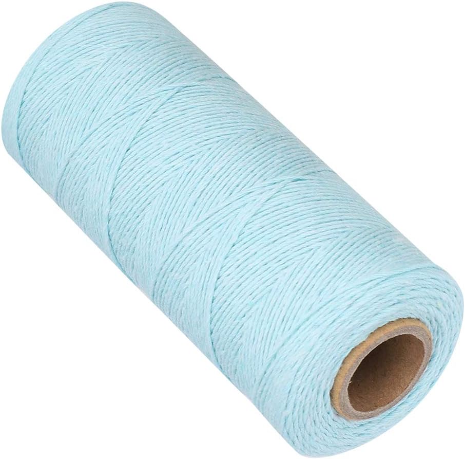 2 Rolls Pure Cotton 8/4 Warp Yarn (Brown + Light Blue) S792