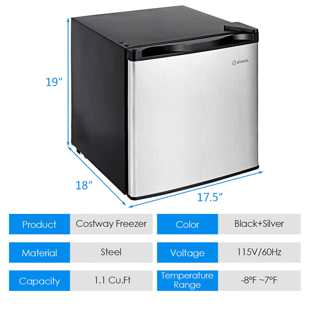1.1 cu.ft. Compact Single Door Mini Upright Freezer N241451