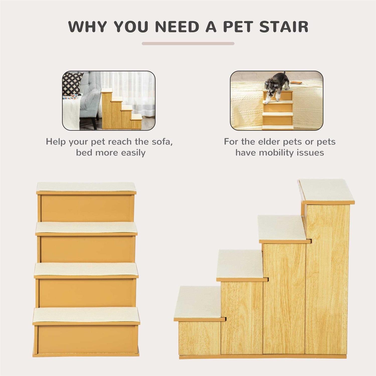Pet Stairs with Cushioned Removable Covering R54252