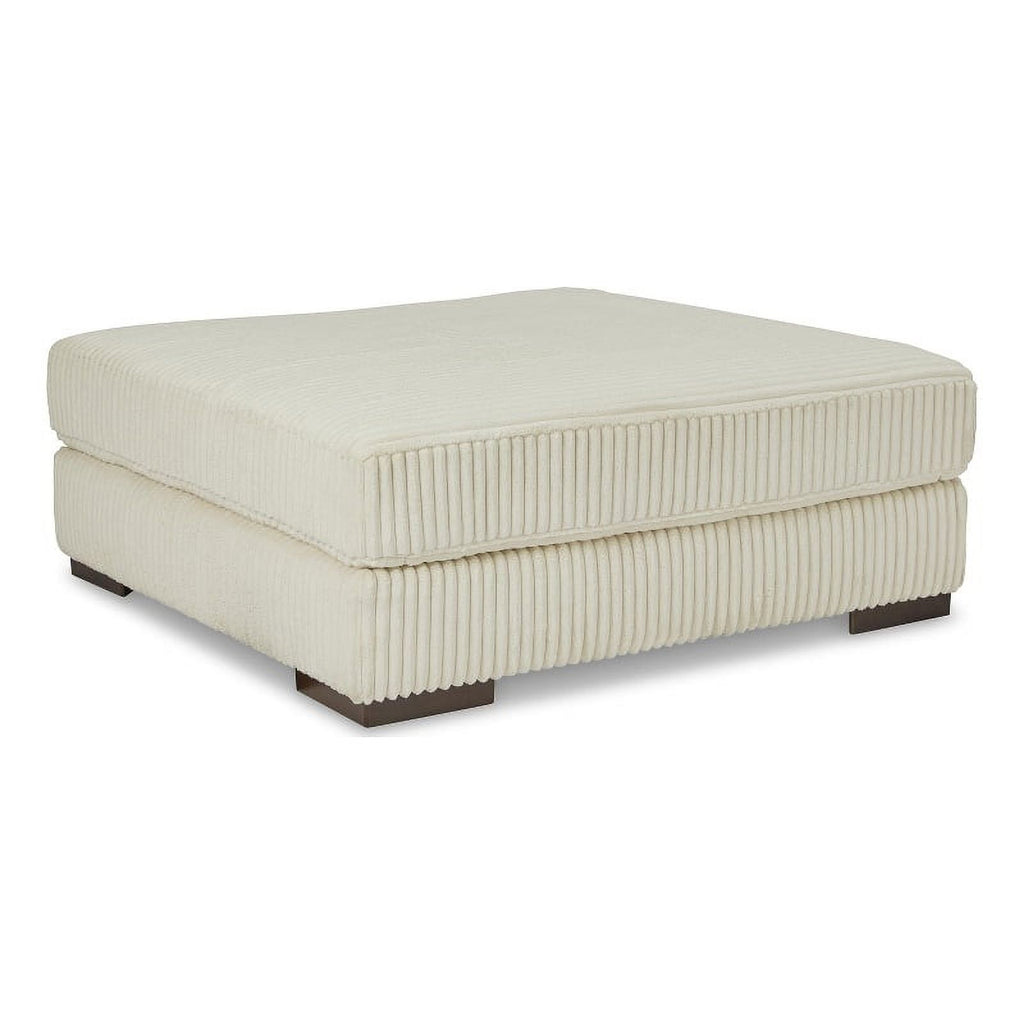 Oversized Fabric Accent Ottoman in Ivory V532