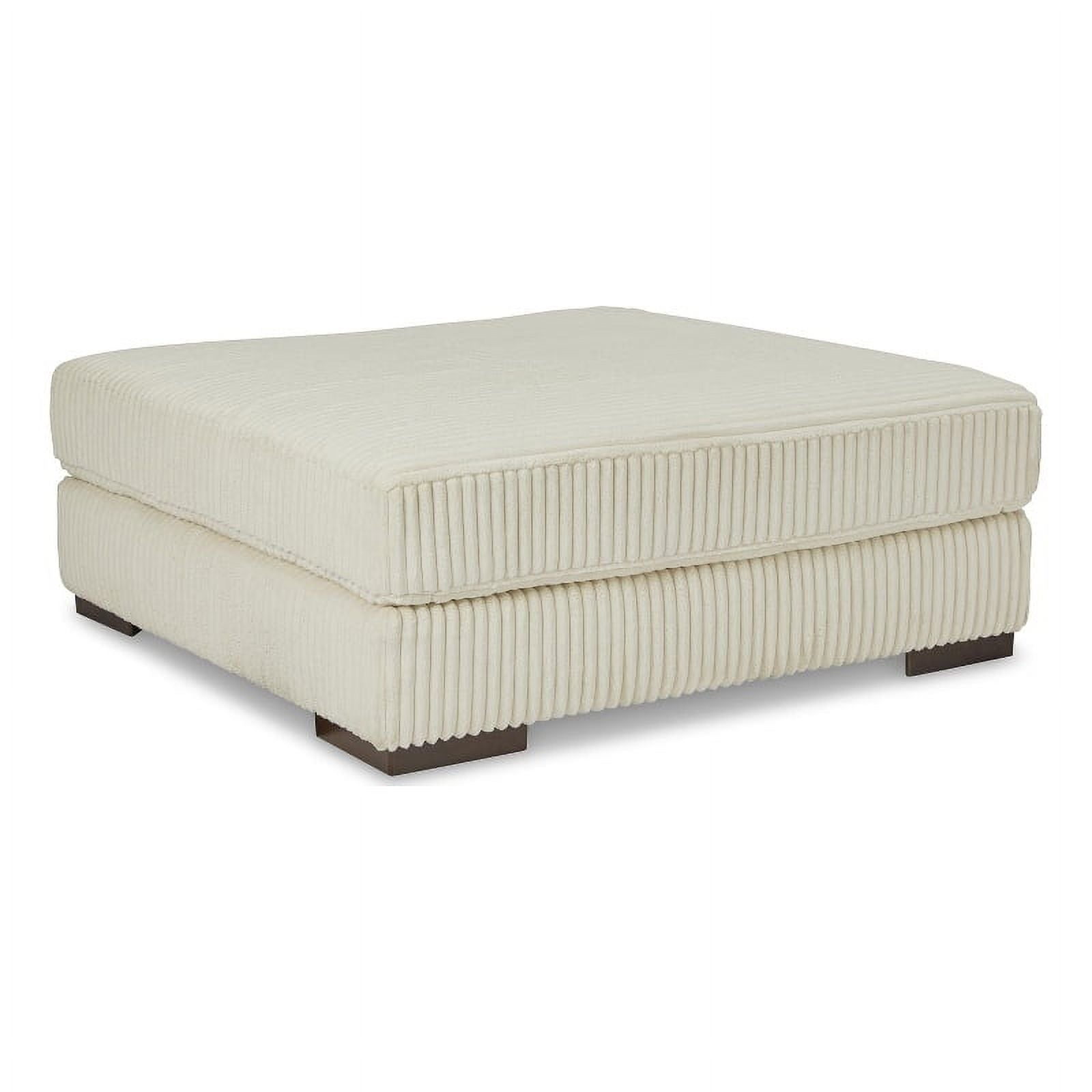 Oversized Fabric Accent Ottoman in Ivory V532