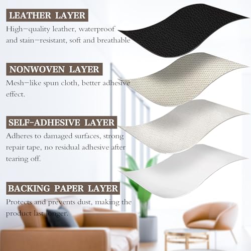 Brown Leather Repair Patch Tape 3x60 inches M300152