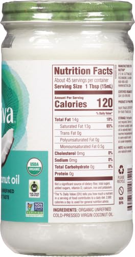 Organic Virgin Coconut Oil, 23 Ounce (Pack of 2) Y297581