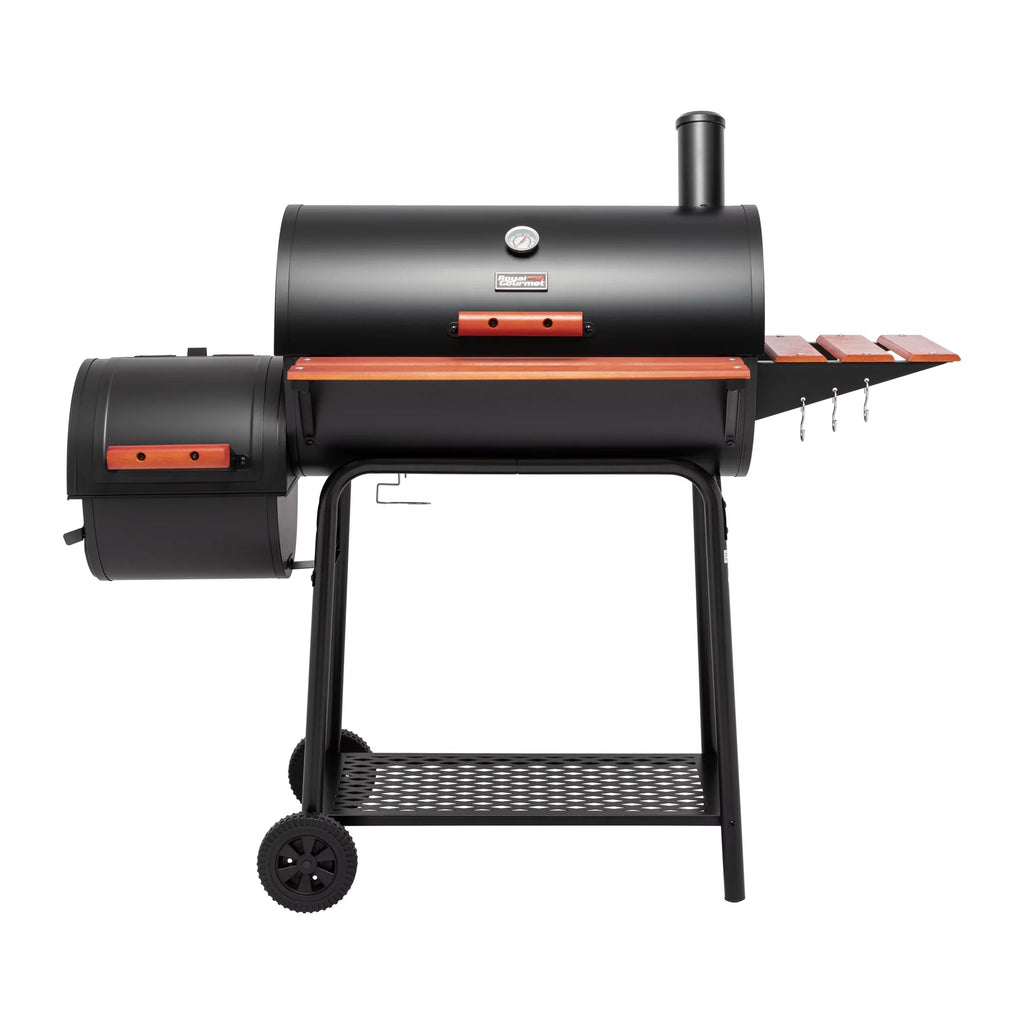 30" Barrel Charcoal Grill with Offset Smoker I736