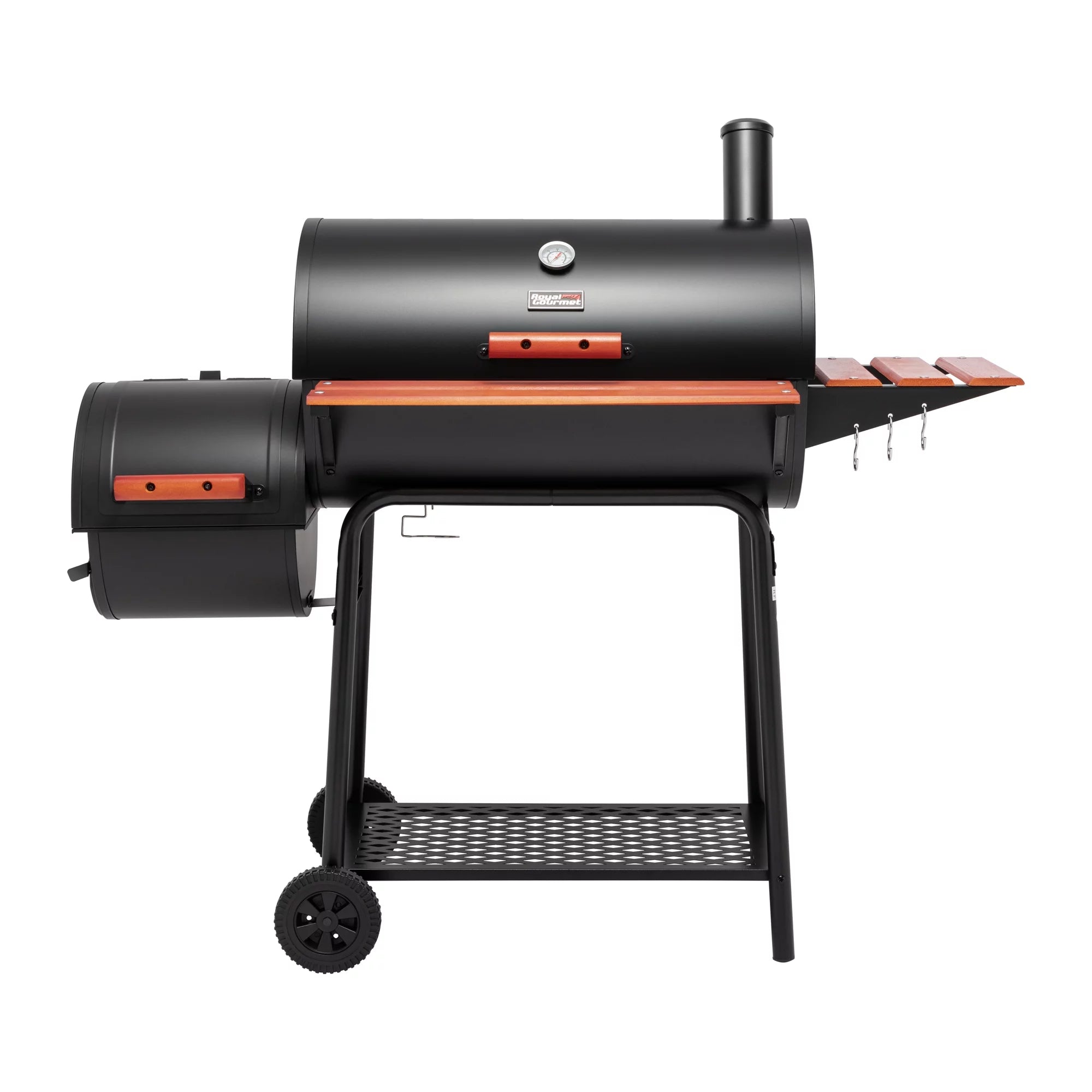 30" Barrel Charcoal Grill with Offset Smoker I736