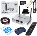 6K TV Box with 8K HDMI Cable, 64GB TF Card, 64GB USB Drive, Backlit Keyboard, Voice Remote, Android 12, 4GB RAM, 128GB Storage T3351