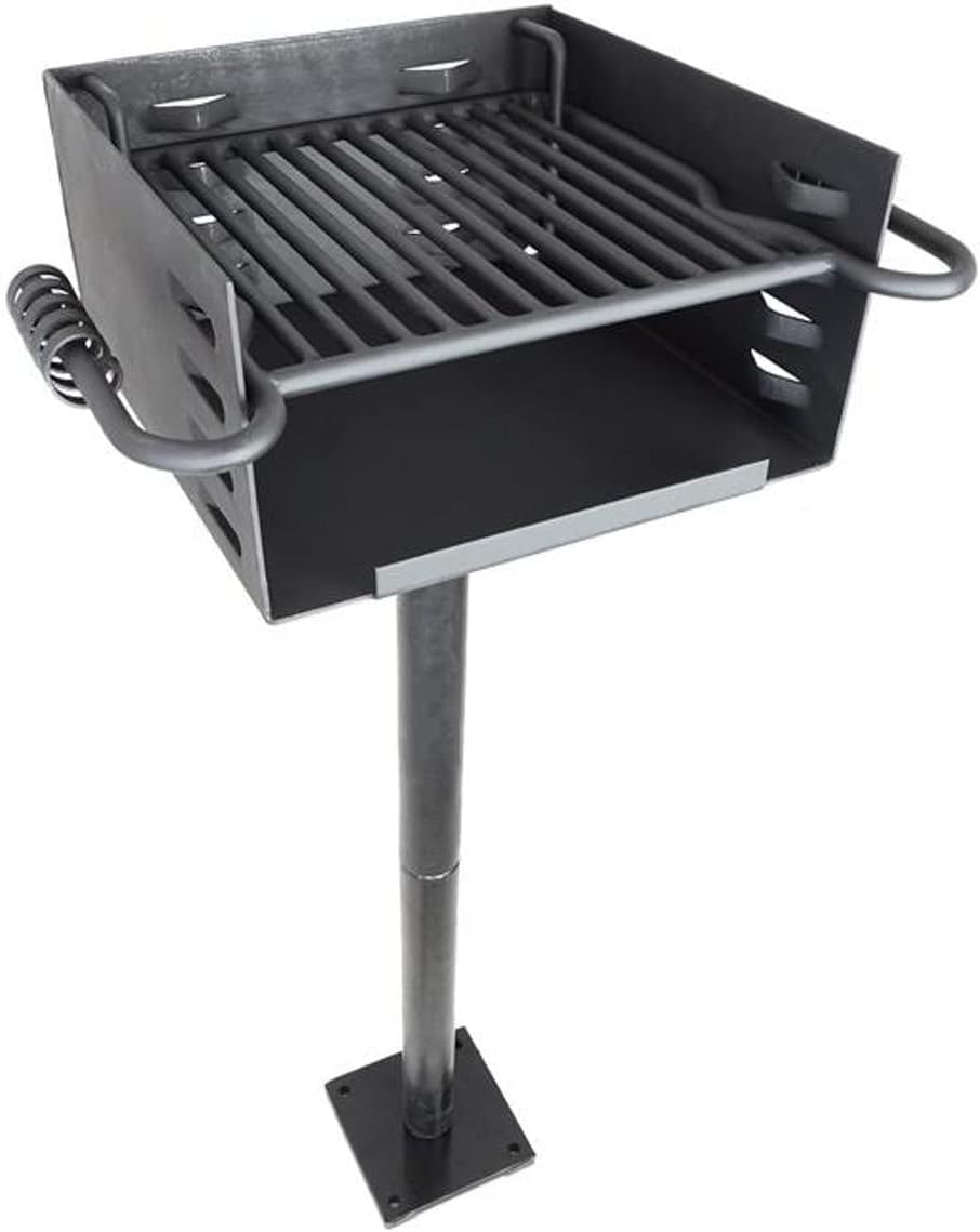 Single Post Park Style Charcoal Grill P1656