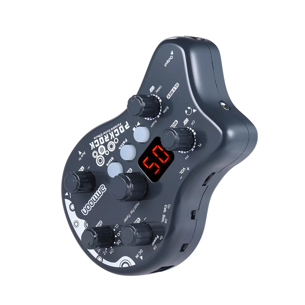 Portable Guitar Multi-effects Processor Effect Pedal 15 Effect Types 40 Drum Rhythms Tuning Function Y9533