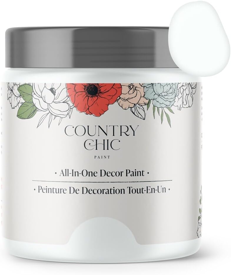 Chalk Style All-in-One Matte Paint Half Pint 8oz White A97715