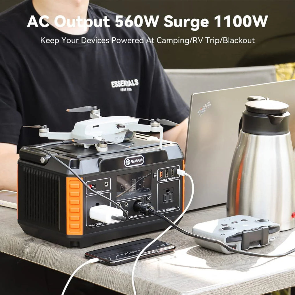 560W Portable Power Station, 520Wh/140400mAh Solar Generator D822
